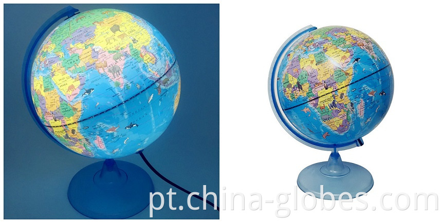 illumated globe 25cm safari